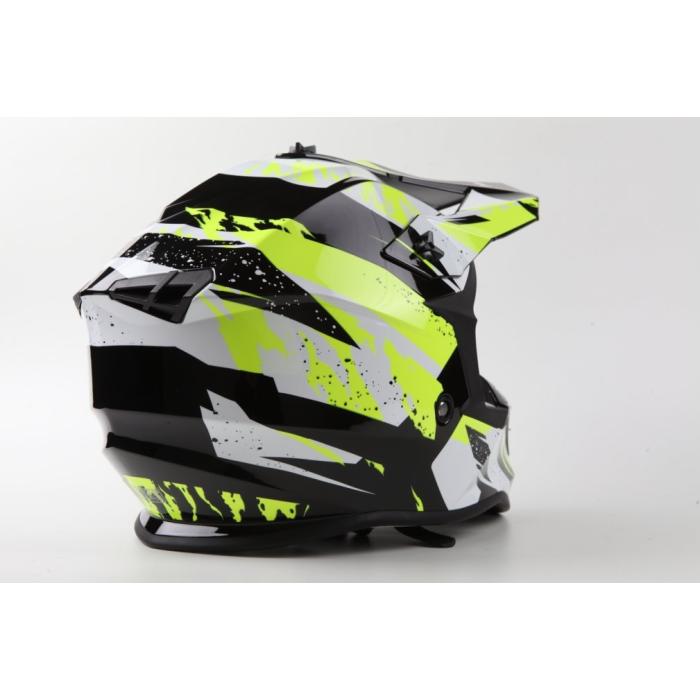 motokrosová přilba Maxx MX30 černo/zelená fluo, Velikost L